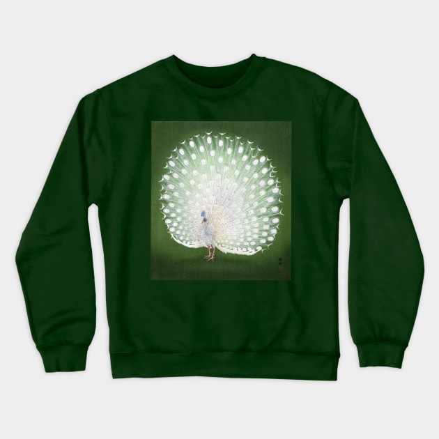 White Peacock Crewneck Sweatshirt by UndiscoveredWonders